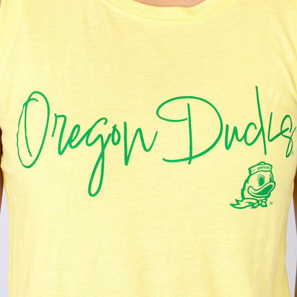 Ducks Spirit, Camp David, Yellow, Sleeveless, Polyester Blend, Women, Mascot, Hottie, Tank, Shirt, Top, 944699